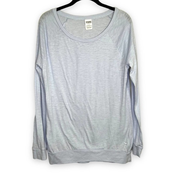 PINK Victoria's Secret Long Sleeve Raglan Tee Shirt Lavender SZ Small - Picture 1 of 4
